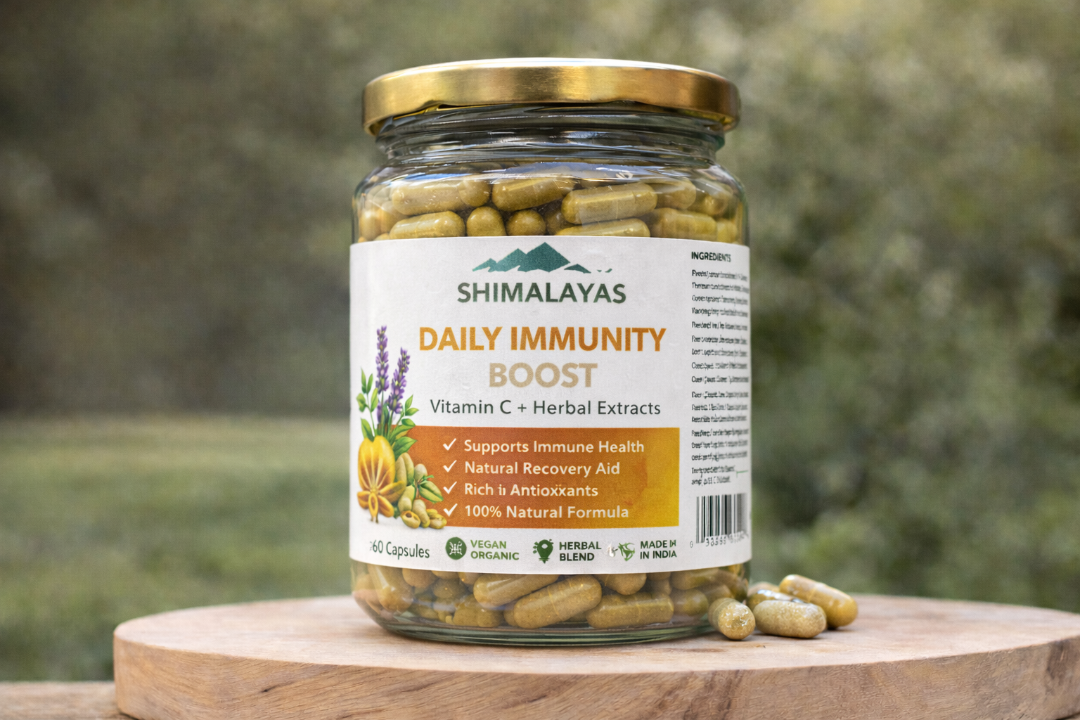 Shimalayas Daily Immunity Boost – Vitamin C with Herbal Extracts